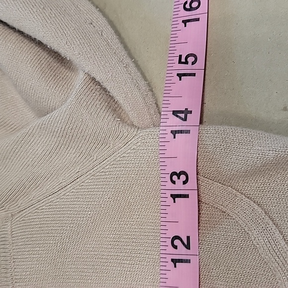 ASOS Size 0 Camel Colored Knit Ribbed Corset-ish Top, Long Sleeve Exc. Used Cond - Picture 8 of 12